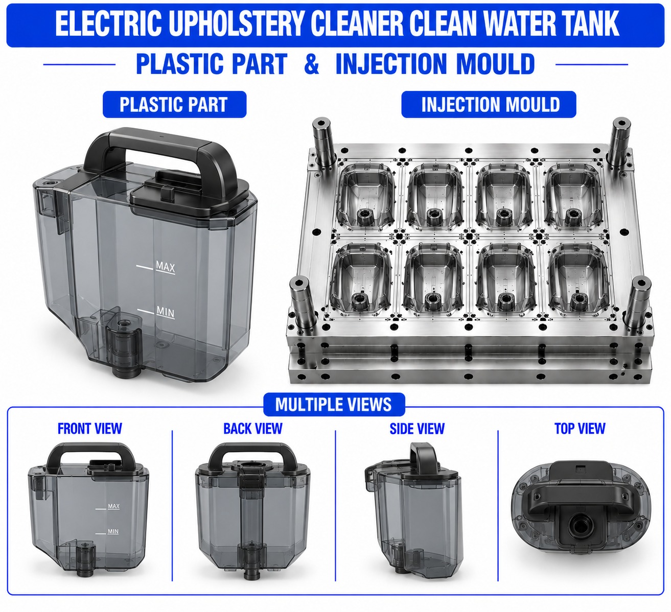 Electric Upholstery Cleaner Plastic Clean Water Tank Mould and Moulding Service